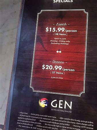 Gen Korean BBQ Price Per Person (2026)