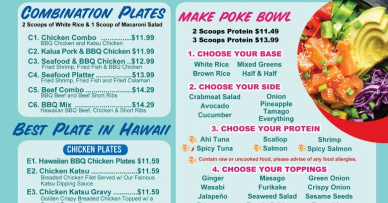 Ohana Hawaiian BBQ Menu & Price