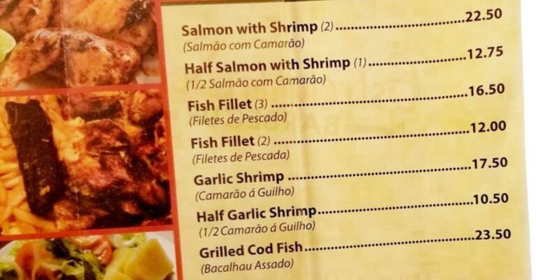 Estrela Da Serra BBQ Menu