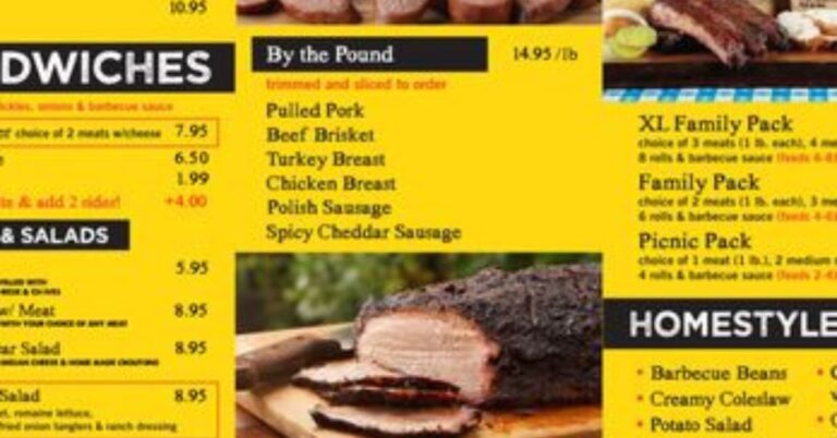 Dickey’s Barbecue Pit Mobile Menu And Price