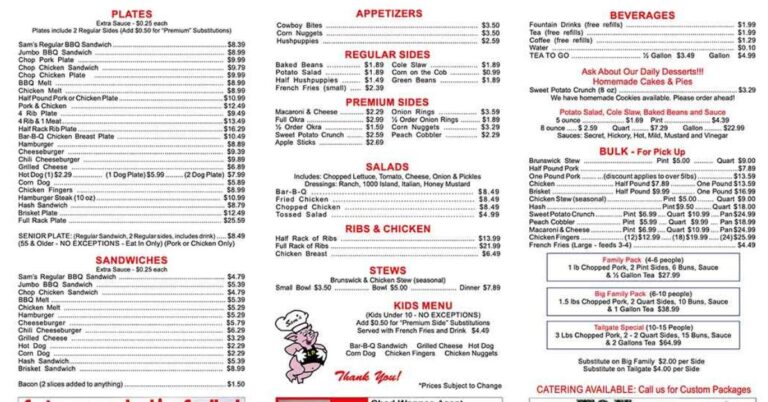 Little Pigs BBQ Menu (Update Menu 2025)