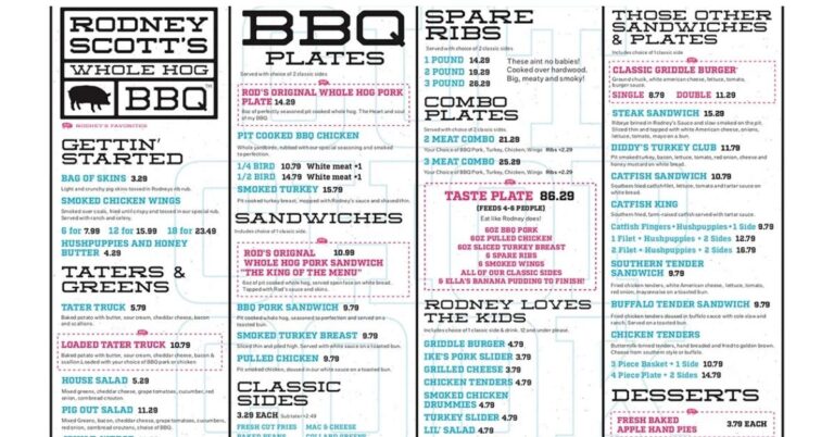 Rodney Scott’s BBQ Charleston Menu And Price 2025