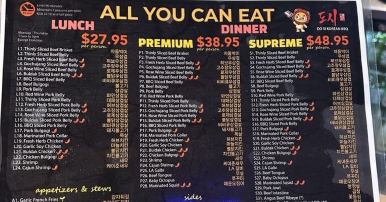 Do Si Korean BBQ Menu (Full Menu Update 2025)