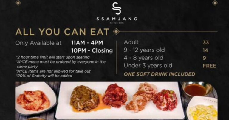 Ssamjang Korean BBQ Menu