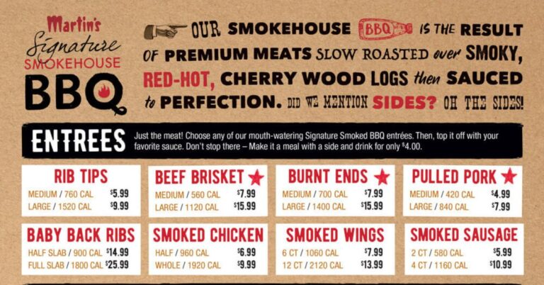 Smokehouse BBQ Menu