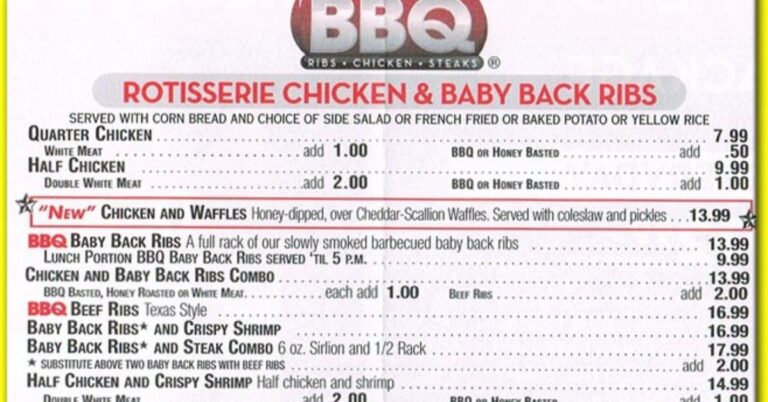 Dallas BBQ Brooklyn Menu