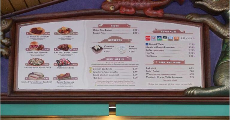 Flame Tree BBQ Menu