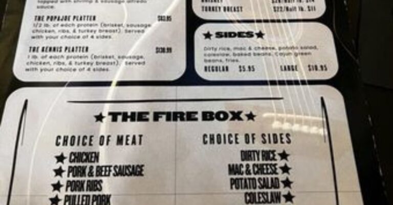 Williams Smokehouse BBQ And Blues Menu
