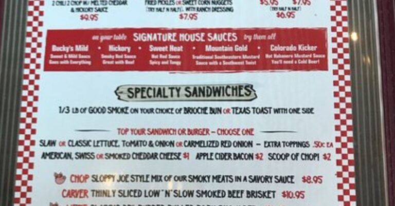 Smokehouse BBQ Winter Park Menu