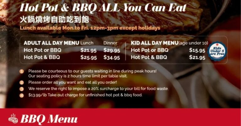 Latao Hotpot And BBQ Menu