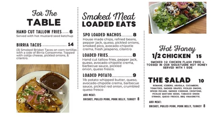 Pepper And Salt BBQ Menu