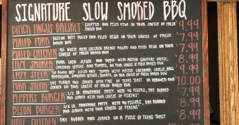 Peppers Deli And BBQ Menu